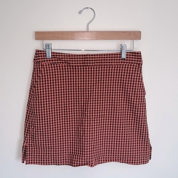 Lady Hagen Georgia Peach Plaid Carroll Gingham Tennis Skort - Picture 1 of 7